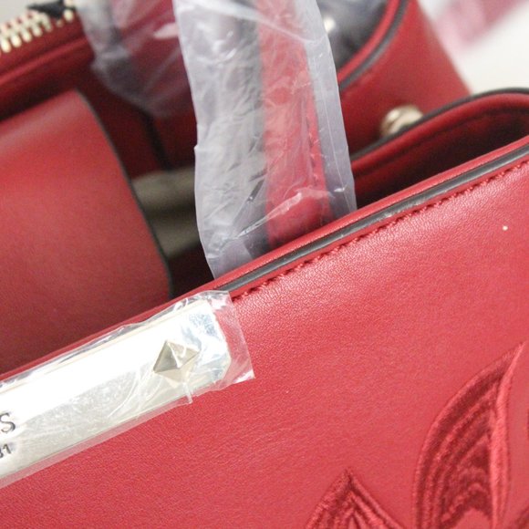 NWT Guess Britta Embroidered Satchel w/ matching Wallet - Picture 9 of 12